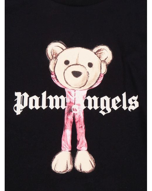 Palm Angels Black Pa Mascotte Bear Over Tee S/S Girl for men