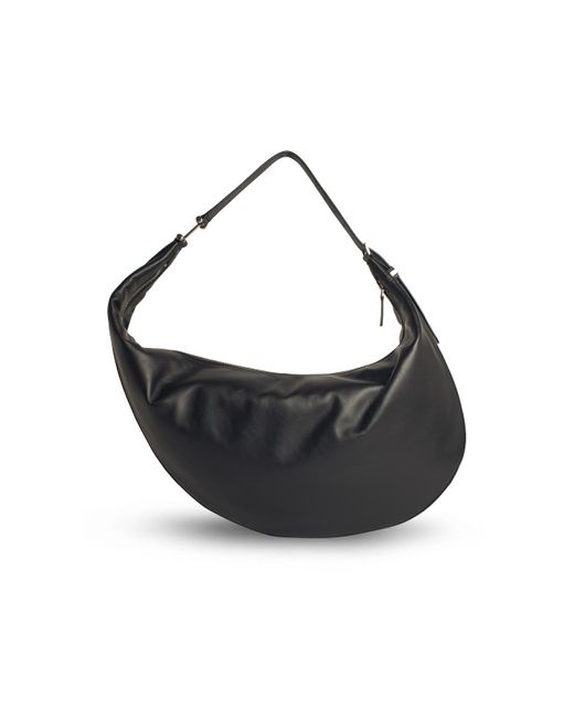 Marni Black 'Punkt' mittelgroße Hobo -Tasche in schwarzem Lear