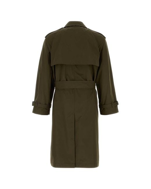Burberry Green Trench Coat for men