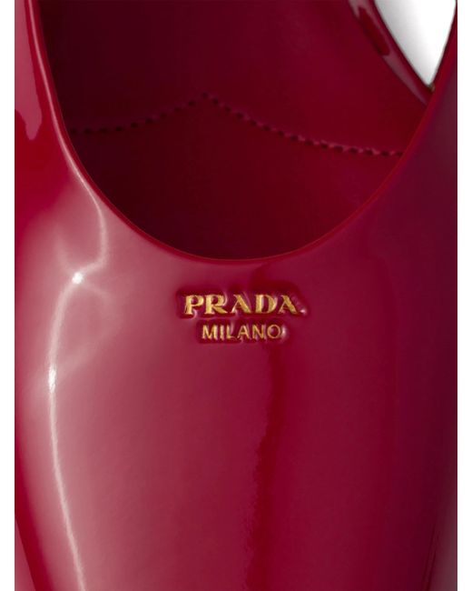 Prada Red Slingback-Ballerinas aus Leder