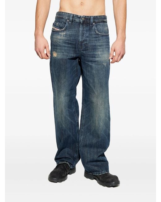 DIESEL Blue "2001 D-Macro" Wide Leg Jeans for men