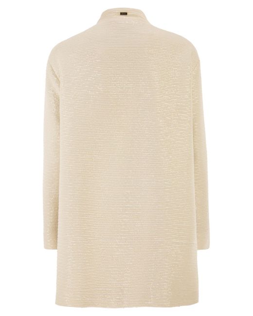 Herno Natural Overcoat With All-Over Sequins