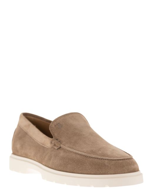 Tod's Brown Suede Slipper Moccasin for men