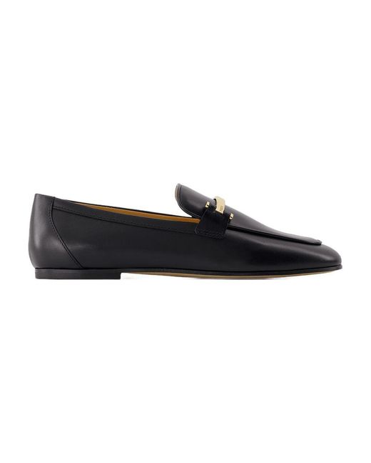 Tod's Black Barreta Loafer Tod 's Lederschwarz