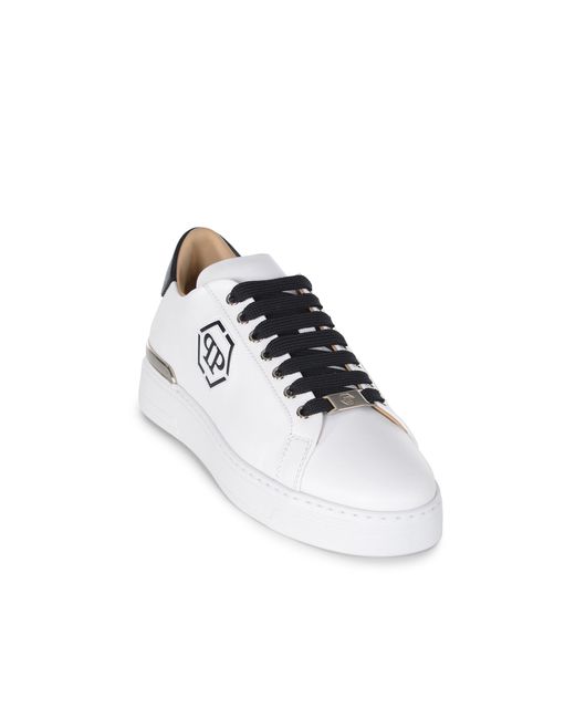 Philipp Plein Sneakers Gemaakt Van Leer. in het White