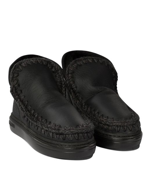 Mou Black Eskimo Bold Ankle Boots