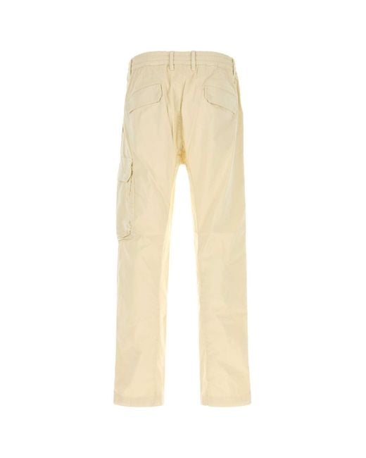 C P Company Natural Cream Stretch Cotton Cargo Pant for men