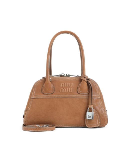 Miu Miu Black Vivian Nappa Shoulder Bag