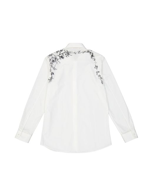 Alexander McQueen White Printed Shirt for men