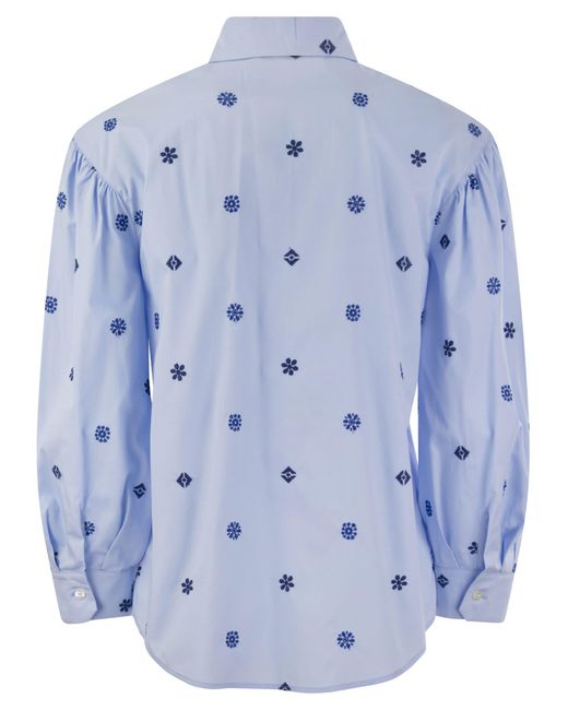 Villar Shirt in cotone ricamato di Weekend by Maxmara in Blue
