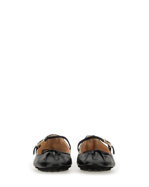Fendi Black Ballerina With Ff Baguette Pattern