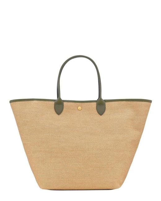 Longchamp Natural Le Pliage Collection L Basket Bag