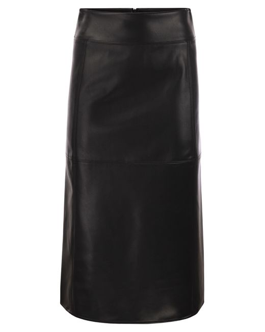 Max Mara Rimini Coated Fabric Skirt in Black | Lyst