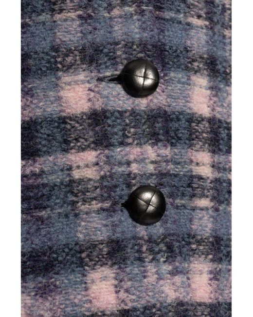 Isabel Marant Blue Gabriel Wool Blend Coat