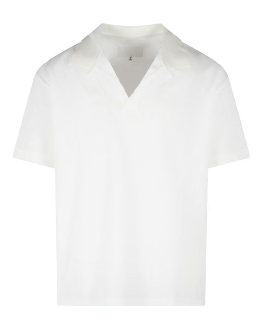 Maison Margiela White Cotton Polo Shirt
