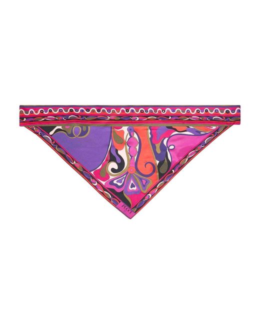 Emilio Pucci Pink Printed Silk Foulard