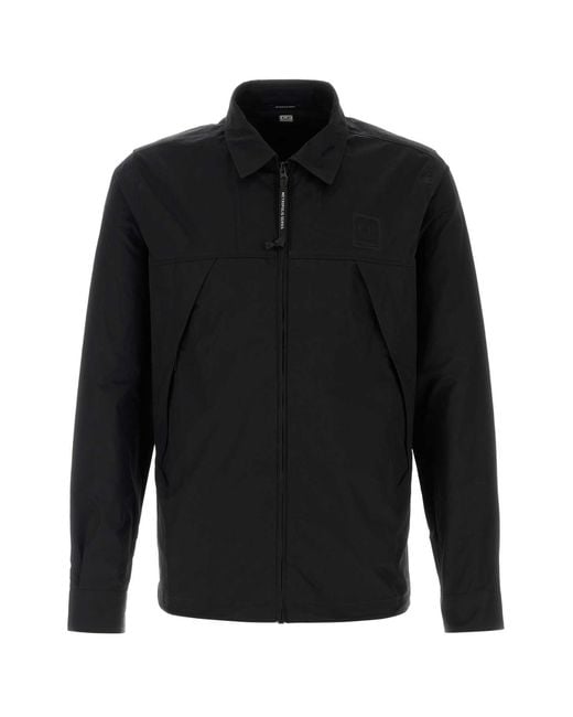 C P Company Black Gabardine Jacket