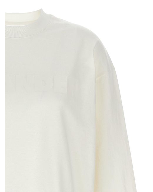 Jil Sander Logo Print T -shirt in het White