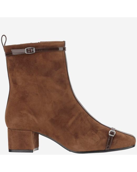 CAREL PARIS Brown Suede Leather Start Boots