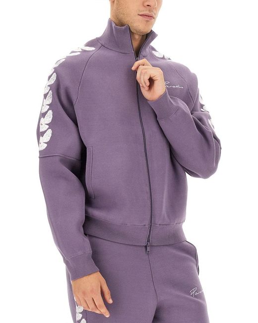 3.PARADIS Purple Sweatshirt With Logo for men