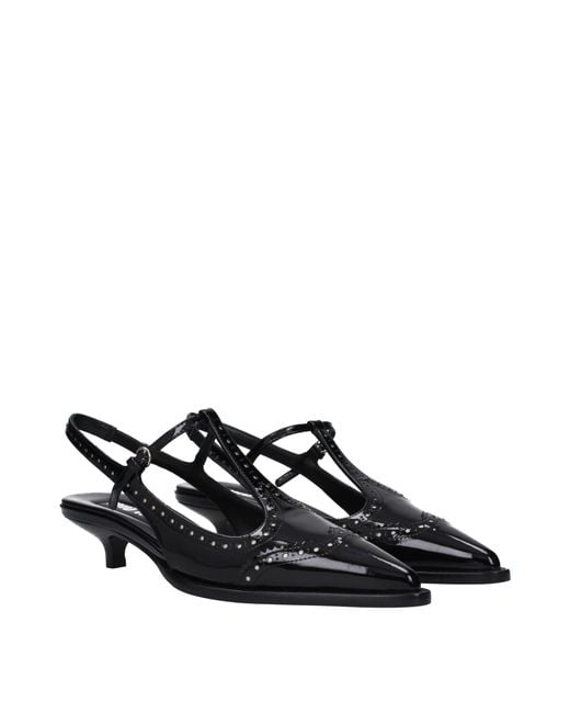 Miu Miu Black 35Mm Slingback Pumps