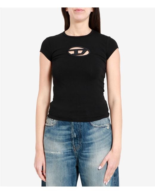 DIESEL Black T Shirts And Polos