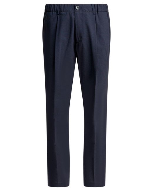 Herno Wollen Broek in het Blue voor heren