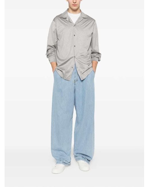 Lardini Blue Button-Down Shirt for men