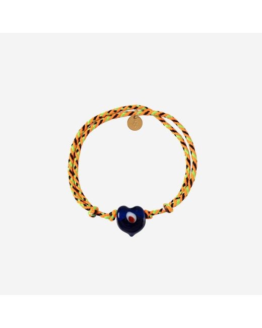 Sorbet Island Metallic Guardian Bracelet With Glass Bead