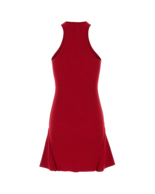 Courreges Red Viscose Blend Dress