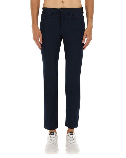 Boss Blue Twill Pants for men