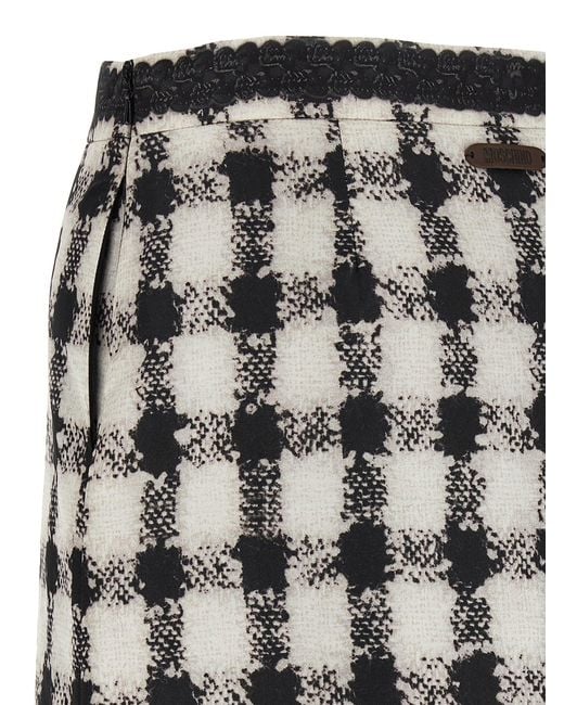 Moschino Black 'Texture' Print Mini Skirt