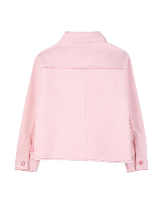Billieblush Pink Giacchetto Di Jeans Con Paillettes