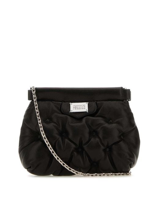 Maison Margiela Black Nappa Leather Baby Glam Slam Classique Crossbody Bag