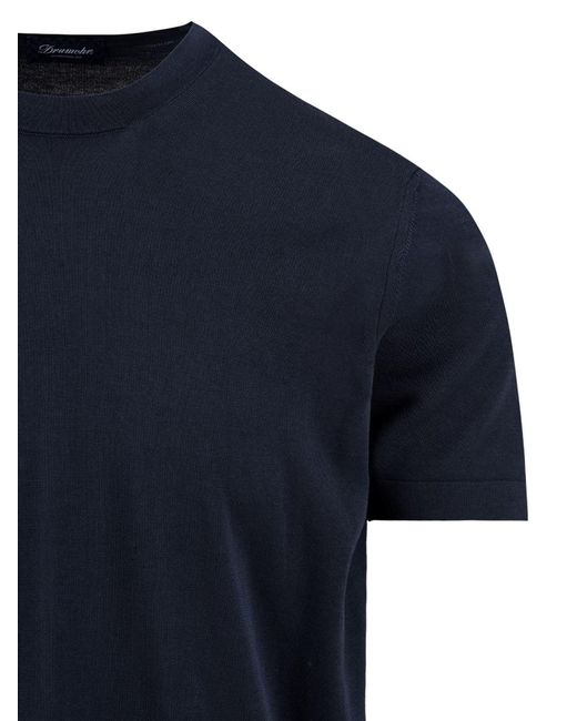 Drumohr Blue T Shirts And Polos for men