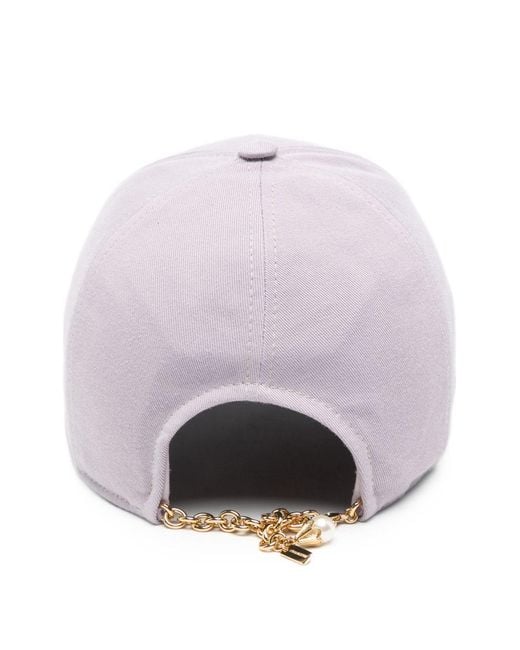 Chloé White Charms Baseball Cap