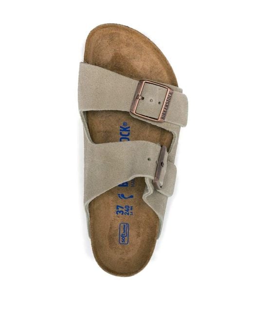 Birkenstock Green Arizona Sfb Taupe, Suede Leather