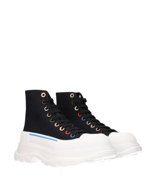 Alexander McQueen Blue Boots Fabric for men