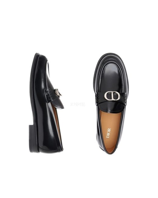 Dior Granville Lederen Loafers in het Black voor heren
