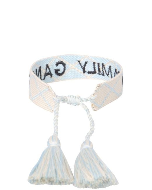 LABEL K White Braided Fabric Bracelet