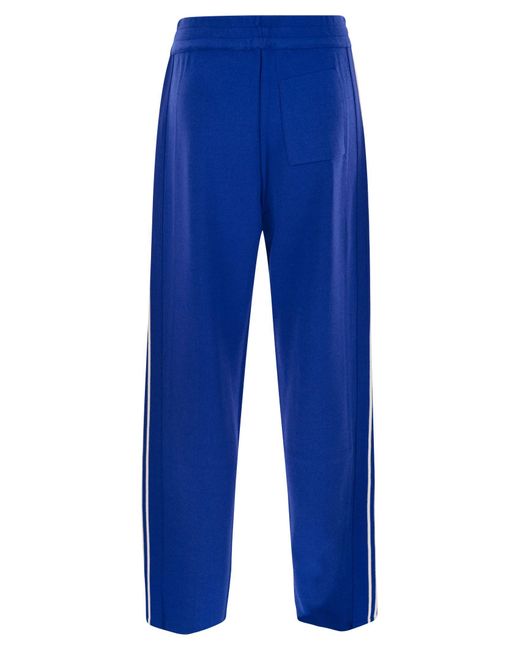 Autry Blue Knitted Viscose Joggers