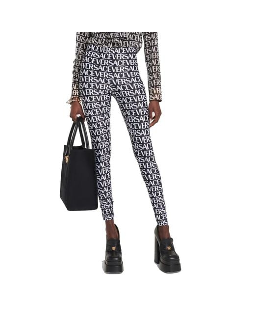 Versace Black Logo Leggings