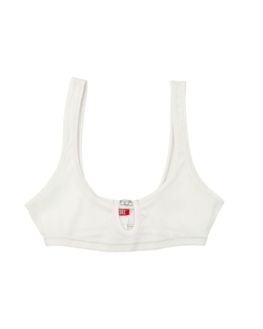 DIESEL White Ribbed Florence Bralette