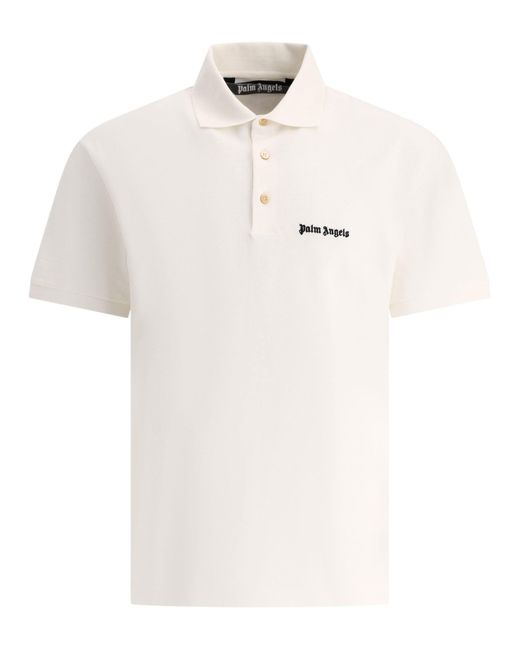 Palm Angels "Classic Logo" Poloshirt in White für Herren