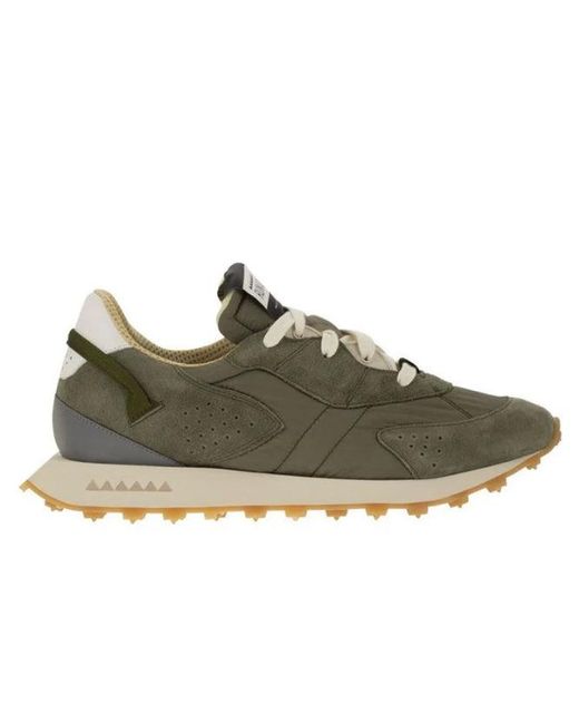 RUN OF Green Piuma Sneakers for men