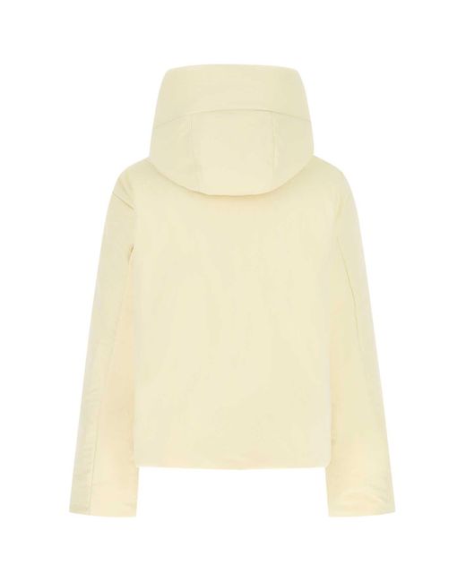 Jil Sander Natural Cream Polyester Oversize Down Jacket