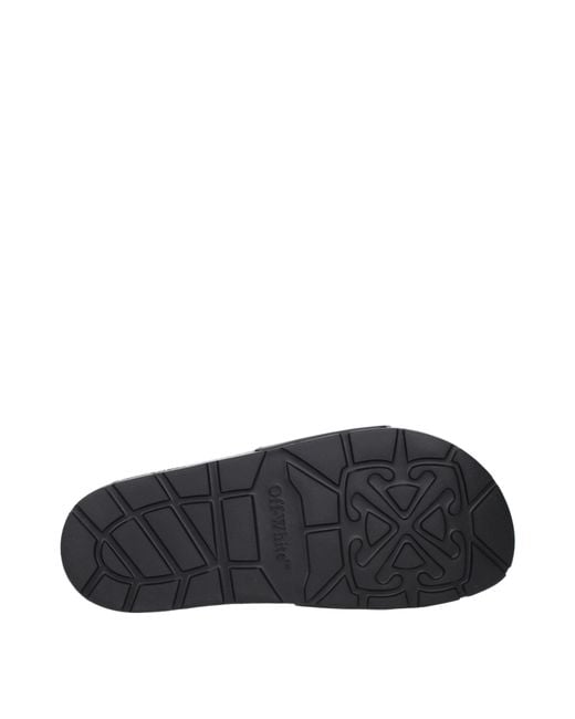 Off-White c/o Virgil Abloh Black Industrial Belt Logo Slide Sandal