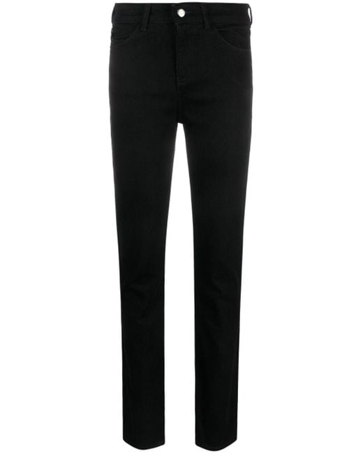 Emporio Armani Black Halbhohe Slim-Fit-Jeans