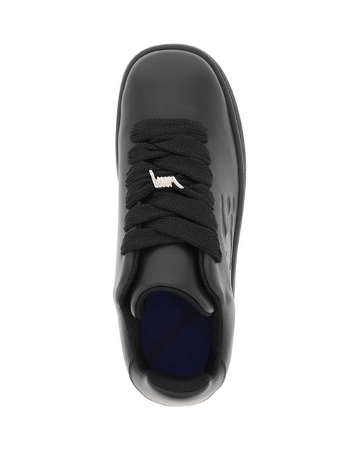 Burberry Lederen Sneaker Opbergdoos in het Black