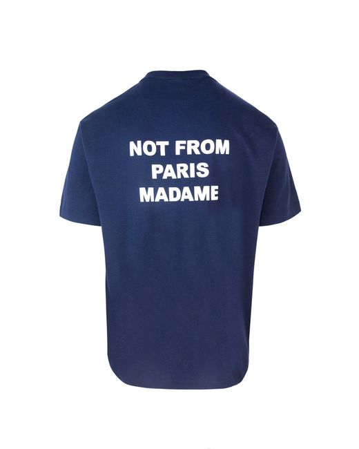Drole de Monsieur T -Shirt Slogan Blu in Blue für Herren